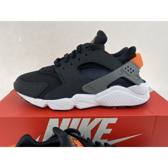 Nike Air Huarache Black Orange Men's Sneakers Shoes Grey Safety DX2659 001 - Picture 5 of 12